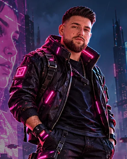 Dezzy als Cyberpunk-Charakter
